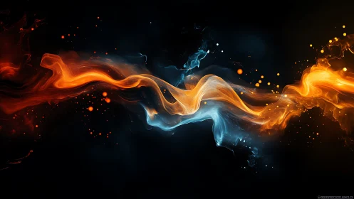 Dynamic Fire and Ice Waves Colliding in Cosmic Energy Flow