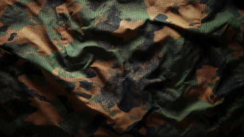 Camouflage Fabric Texture: Nature's Pattern in Weave.