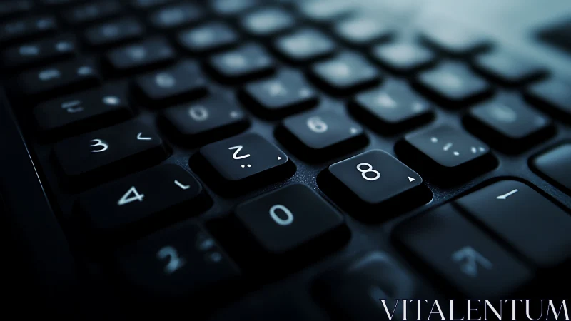 Softly lit keyboard keys invite focused, quiet typing