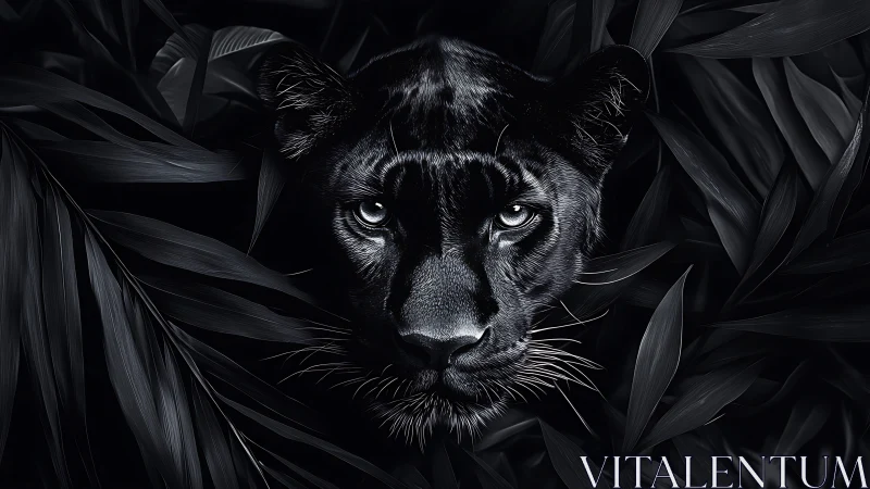 High contrast monochrome portrait of a feline predator.