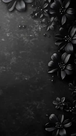 Delicate Flowers Frame a Moody Black and White Scene