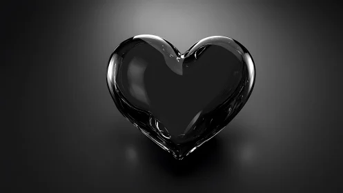 Elegant Glass Heart Shape Glowing with Serene Beauty