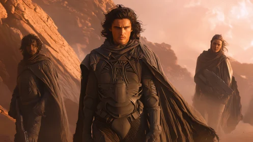 Desert cloaks stride forward as twin suns forge their resolve