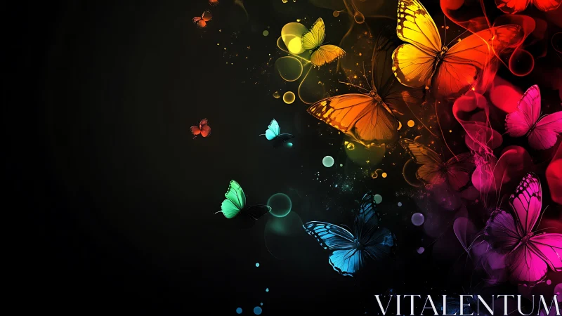 Chromatic butterfly vectors in luminous spectral diffusion.