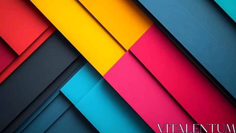 Bold geometric abstract background with layered colorful panels.
