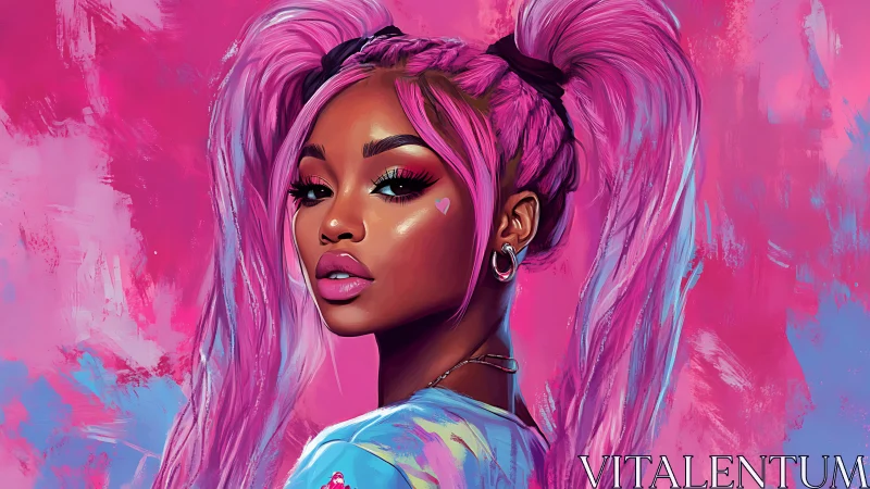 Cotton candy twin-tails turn attitude into neon thunder