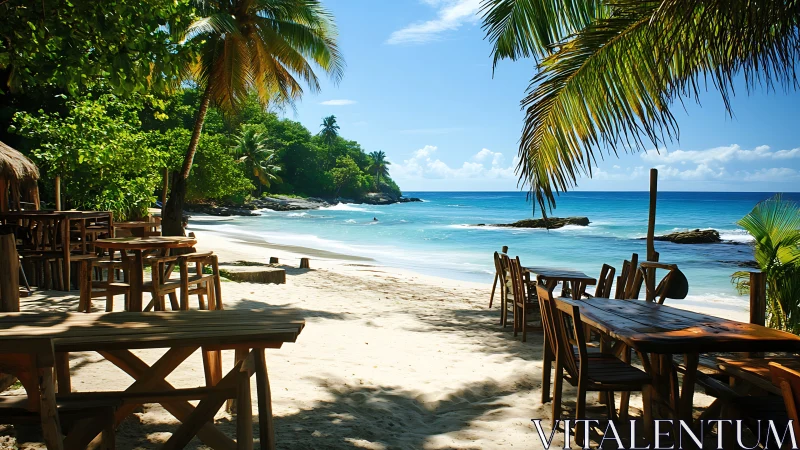 Tropical Coastal Establishment with Wooden Vernacular Architecture.