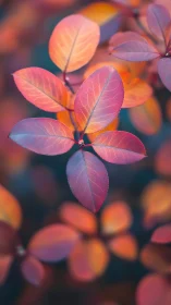 Blushing autumn leaves quietly rehearse their sunset glow