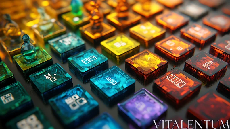 Colorful glass keyboard captures playful digital imagination