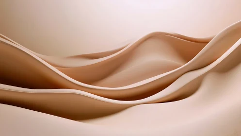 Gentle abstract dunes flow in soft waves of warm beige light