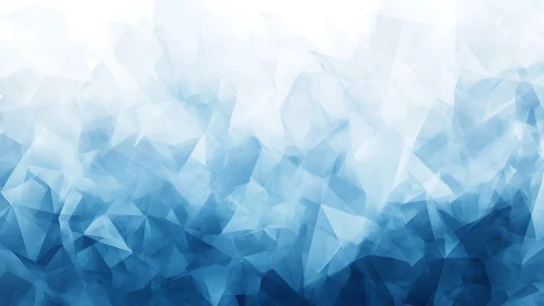 Abstract Blue Polygonal Background with Soft Gradient Effect.