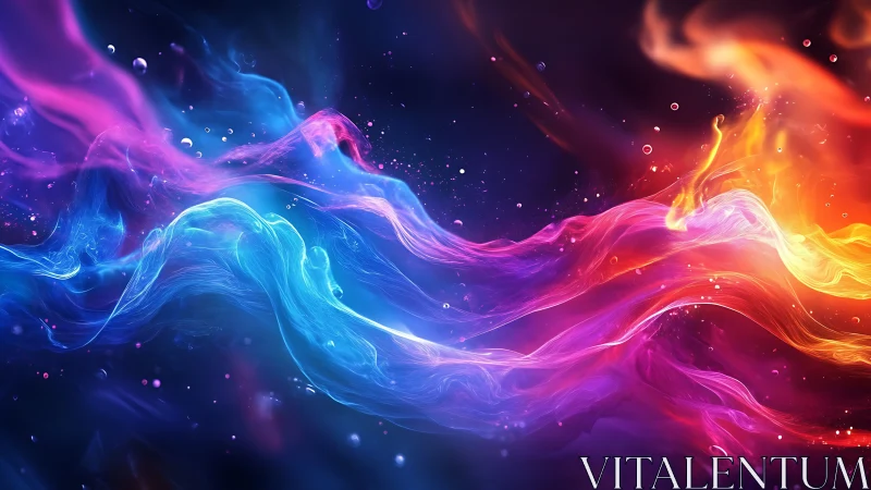 Ribbons of cosmic fire and neon tide swirling through starlight.