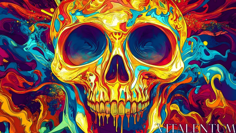 Chromatic cranial topology in fluid spectral turbulence study.