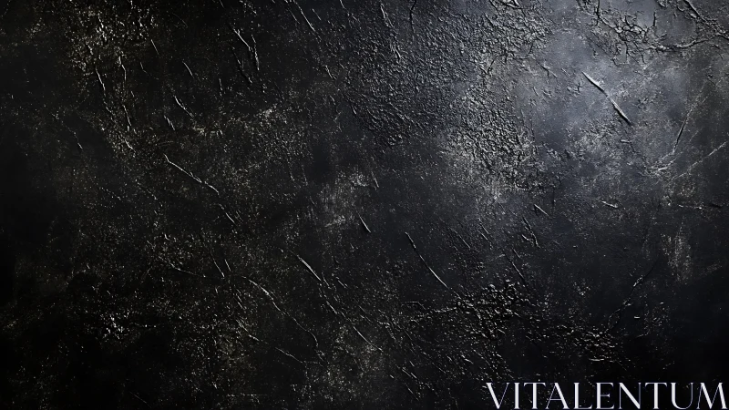 Dark textured wall surface shows rough, scratched plaster