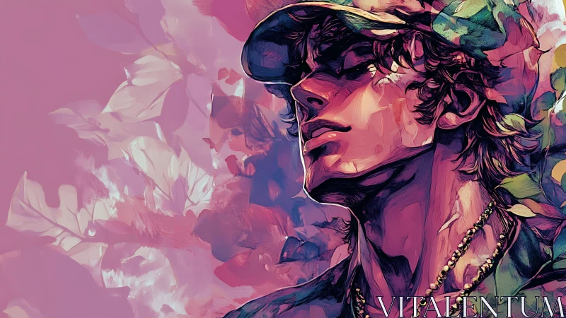 Painted rebel in florid shadows rewrites the evening sky