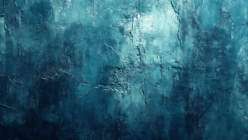 Weathered teal wall glowing with quiet ocean depth.