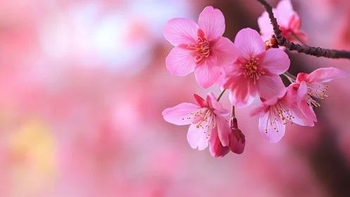 Pink cherry blossoms celebrate spring's delicate beauty and renewal