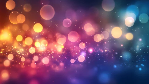 Vibrant abstract bokeh lights background with glittering effect.