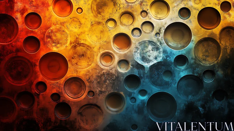 Color orbits drift between molten sunset and deep ocean