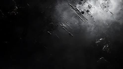 Dark textured abstract surface with light-scarred streaks.