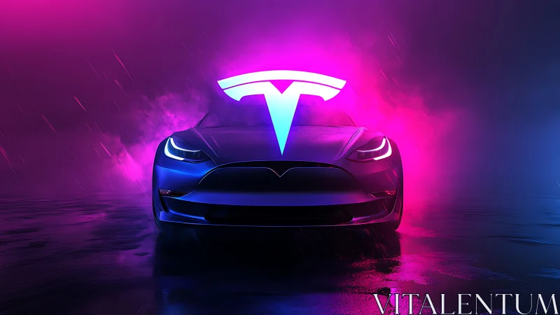 Neon storm crowns an electric icon in glowing cyber mist