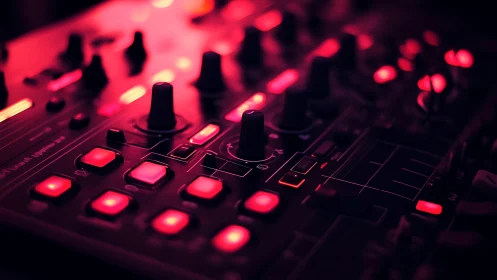 Glow-lit music mixer inviting late-night creative play.