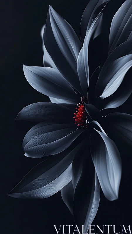 Nocturnal Bloom Ignited by Crimson Whispers