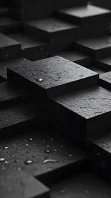 Dark cubic platforms form staggered wet geometric surfaces
