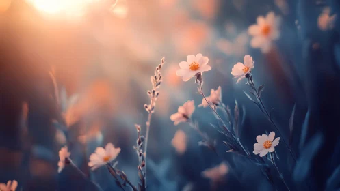 Soft-Petaled Blooms Glowing in Diffused Morning Light