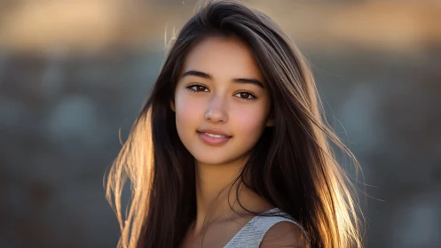 Backlit portrait with shallow depth of field and soft edge lighting