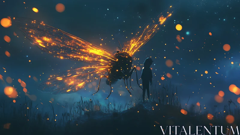 Glowing firefly giant gently shares its quiet magic at dusk