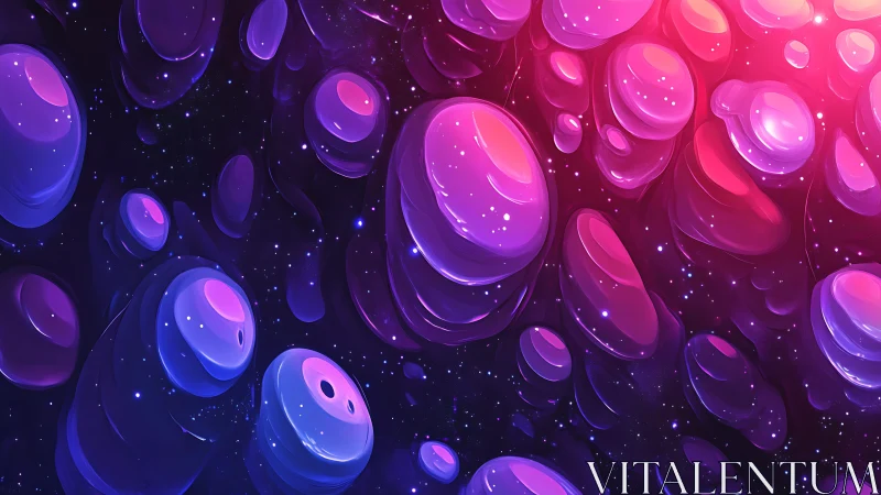 Chromatic nebular orbs drift through deep cosmic gradients