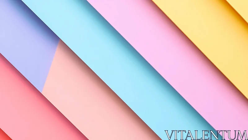 Diagonal pastel color bands forming minimal abstract pattern.