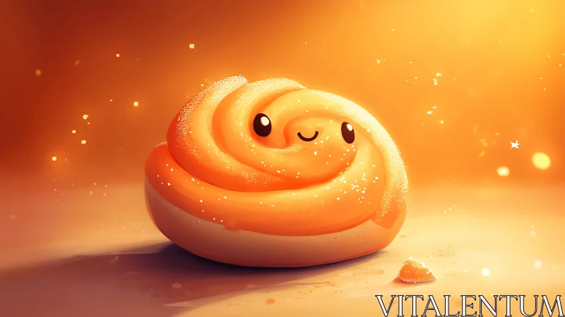 Glowing Joy: A Magical Spiral Creature's Warm Embrace.