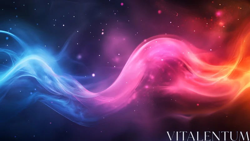 Nebulous light streams in vibrant dual color motion.