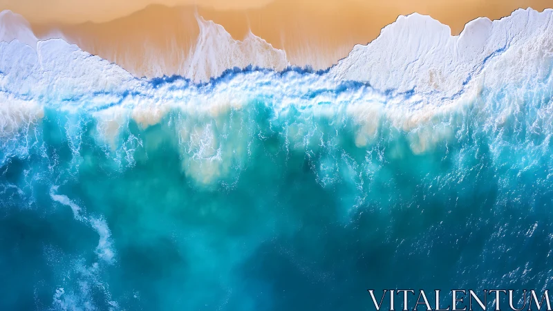 Aerial littoral turbulence with high-saturation wave interface.