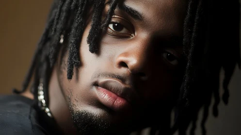 Portrait captures introspective man with soft side lighting