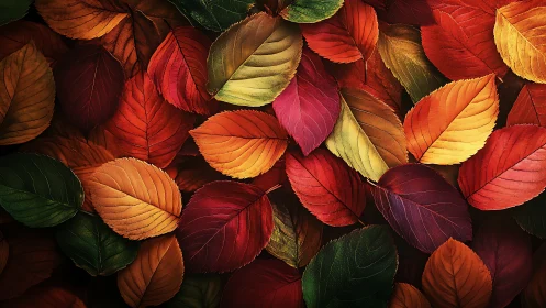 Chromatic macro study of autumnal leaf surface topology.