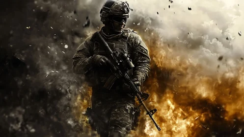 Ballistic shockwave traversal by armored infantry operative.