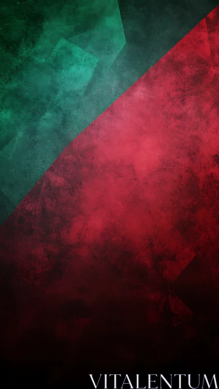 Diagonal red green abstract texture with grunge gradient overlay