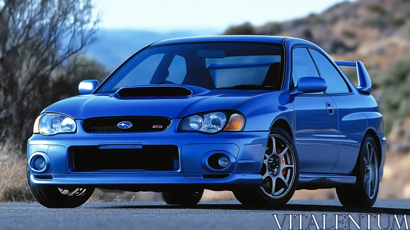 Rally blue coupe crouches low, ready to pounce on canyon roads