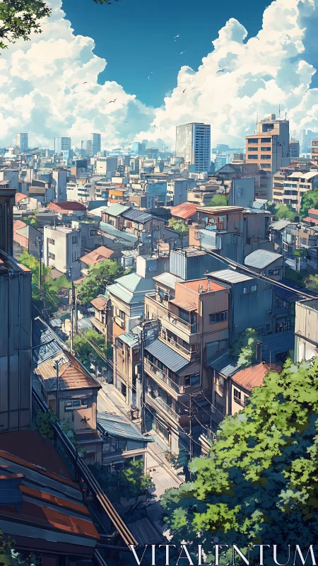 Sunlit rooftop maze above a quiet summer city afternoon.
