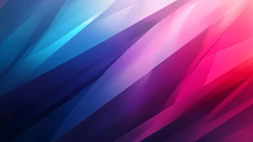 Abstract geometric background with vibrant blue and pink gradients.