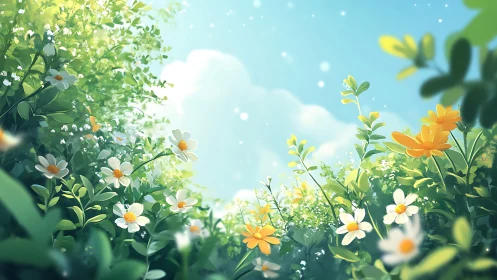Daisy Dreams: Where Petals Waltz Beneath Endless Sky.