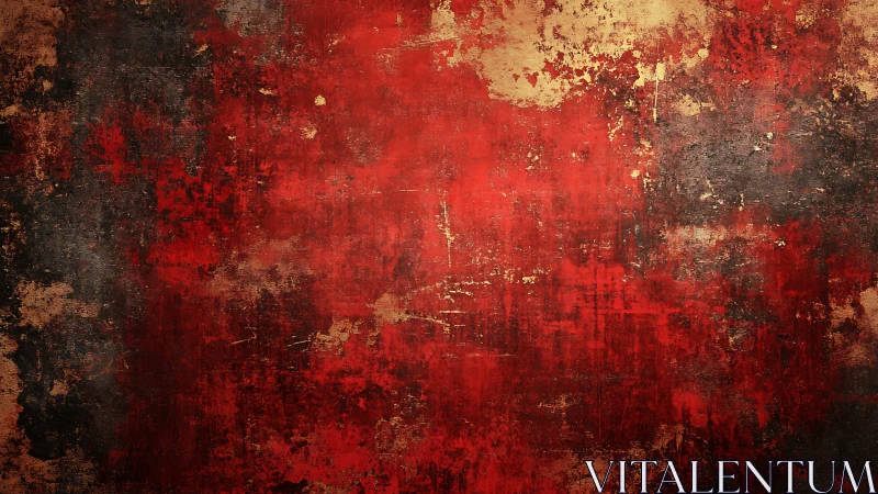 Textured red abstract wall glowing with rustic warmth.
