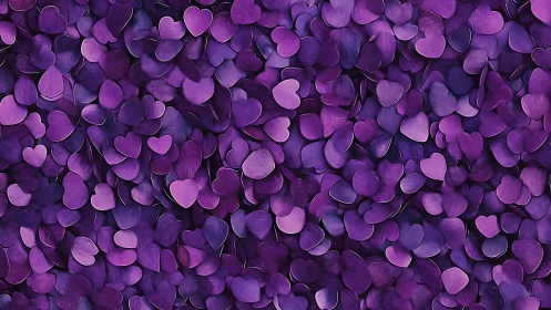 Purple Petals Blanket Surface in Luminous Romantic Array.