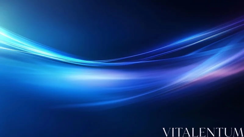 Dynamic Blue Light Waves Abstract Digital Background Design.