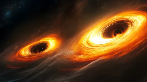 Binary accretion black holes with luminous relativistic discs.