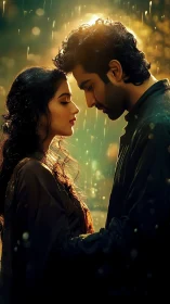 Two Souls Converging in Golden Rain.