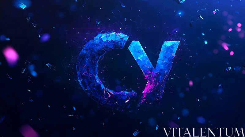 C and Y letters form crystalline 3D structure in space